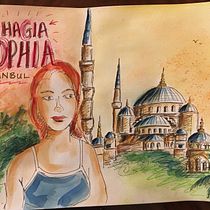 My project in Artistic Watercolor Sketching: Dare to Express Your Ideas course. Pintura em aquarela projeto de Marianne Young - 24.04.2021
