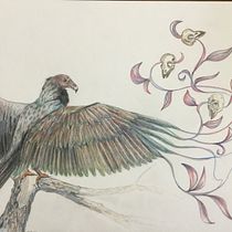 My project in Surrealist Illustration Inspired by Nature course. Drawing project by Ellyn Gaspardi - 04.25.2021