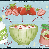 Mein Kursprojekt: Illustrierte Rezepte: mach köstliche Kunst. Traditional illustration, and Drawing project by Nadja Schwendemann - 04.24.2021