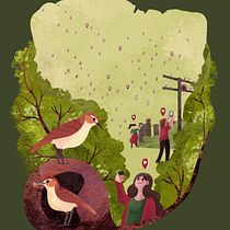My project in Stylized Vector Illustration with Color and Character course. Traditional illustration project by Alena Lem - 04.24.2021