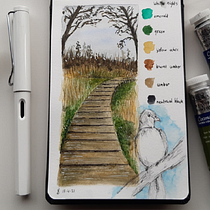 My project in Watercolor Travel Journal course. Watercolor Painting project by elise_nawaka - 04.24.2021