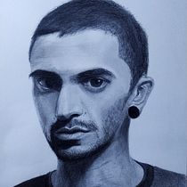 Meu projeto do curso: Retrato realista com lápis grafite. Traditional illustration project by João Brandão - 04.22.2021