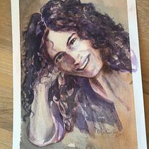 Retrato de Pilar en acuarela. Terminado. Watercolor Painting project by castrosagemarcela - 04.25.2021