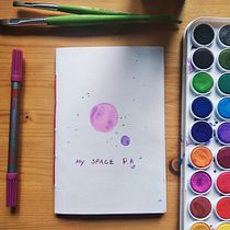 My space notebook . Traditional illustration project by patealeixo - 04.25.2021