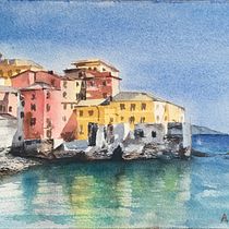 My project in Urban Landscapes in Watercolor course. Un progetto di Pittura ad acquerello di la_cunna - 25.04.2021