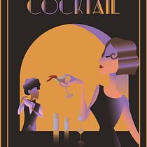 My project in Art Deco Style for Digital Illustration course. Traditional illustration project by marie22.racoillet - 04.26.2021