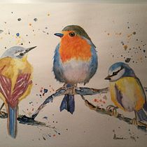 Mon projet du cours : Techniques artistiques d'aquarelle pour illustrer les oiseaux. Watercolor Painting project by Annie de la Sablonnière - 04.26.2021