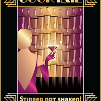 My project in Art Deco Style for Digital Illustration course. Traditional illustration project by Carol G - 04.27.2021