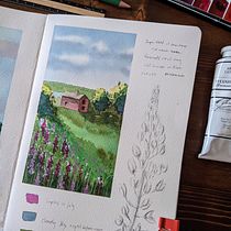 My project in Watercolor Travel Journal course. Watercolor Painting project by kelseystojkovic - 04.27.2021