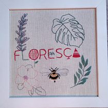 Meu projeto do curso: Técnicas básicas para bordado de letras. Embroider project by Priscila Souza - 05.15.2021
