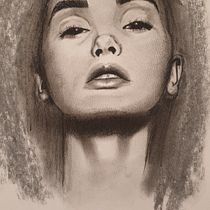 My project in Artistic Charcoal Portraiture: Creating Atmosphere course. Pintura projeto de Ilana Avhar - 28.04.2021