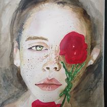 Mon projet du cours : Portrait à l'aquarelle d'après une photo. Watercolor Painting project by bertolini.carolina.1989 - 04.28.2021