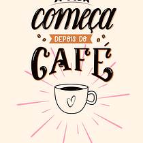 A vida começa depois do café. Digital Lettering, Design, Traditional illustration, Lettering, H, and Lettering project by Milena Almeida - 08.19.2020