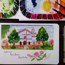 Cuaderno de viaje en acuarela. Watercolor Painting, Traditional illustration, Architectural Illustration, and Sketchbook project by Patricia Moravec - 04.26.2021