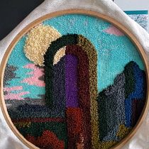 My project in Punch Needle XL Embroidery course. Bordado projeto de mimac - 28.04.2021