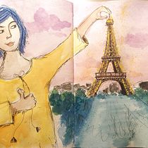 D in Paris! Such a fun experience daring to express in watercolour ! . Pintura em aquarela projeto de Drishya Rao - 01.05.2021