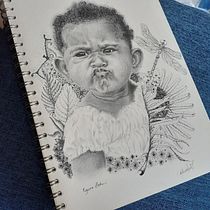 Eugenia Bohoró "La niña pucheros" . Portrait Drawing project by dairancastilloa1946 - 04.30.2021
