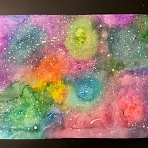 Galaxias. Un progetto di Illustrazione tradizionale, Pittura, Pittura ad acquerello e Belle arti di María del Pilar Torres González - 12.11.2020