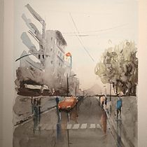 My project in Urban Landscapes in Watercolor course. Un progetto di Pittura ad acquerello di Francesco Zavattaro - 27.12.2020