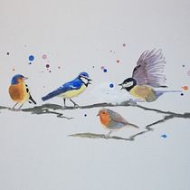 Mon projet du cours : Techniques artistiques d'aquarelle pour illustrer les oiseaux. Watercolor Painting, and Traditional illustration project by anne.mailly - 05.15.2021