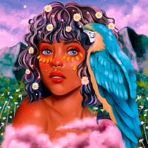 Mi Proyecto del curso: Retratos digitales de fantasía con Photoshop. Desenho artístico, Desenho de retrato, e Desenho digital projeto de Geraldine Nuñez - 01.05.2021