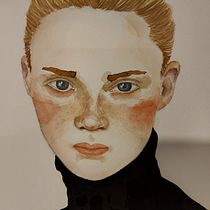 Mi Proyecto del curso: Retrato en acuarela a partir de una fotografía. Watercolor Painting project by Natalia Jones Hernández - 05.02.2021