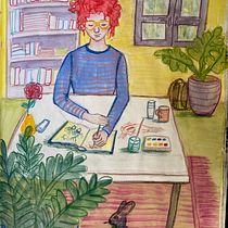 My projects in Exploratory Sketchbook: Find Your Drawing Style. Bookbinding, Children's Illustration, Collage, Creativit, Film, Video, TV, Traditional illustration, Photograph, and Watercolor Painting project by strickerb - 05.03.2021