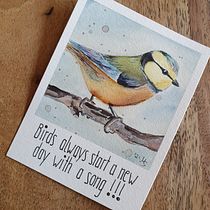 My first Watercolor-Bird. Watercolor Painting project by Mirjam Schrepler - 05.02.2021