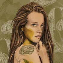 Nature - My project in Illustrated Portraits with Procreate course. Ilustração digital projeto de Eugene Gan - 02.05.2021