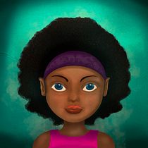 Niña de hermoso color: Ilustración digital con Procreate. Editorial Illustration, and Digital Illustration project by Mauricio Suarez - 05.02.2021