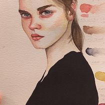 Mi Proyecto del curso: Retrato en acuarela a partir de una fotografía. Traditional illustration project by nnuevo_bueno - 04.03.2021