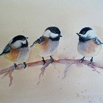 My project in Artistic Watercolor Techniques for Illustrating Birds course. Watercolor Painting project by Marti Wells - 05.03.2021
