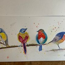 My project in Artistic Watercolor Techniques for Illustrating Birds course. Watercolor Painting project by Ruth Coales - 05.03.2021