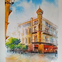 Mi Proyecto del curso: Dibujo arquitectónico con acuarela y tinta. Artistic Drawing project by Isabel Granados - 05.03.2021