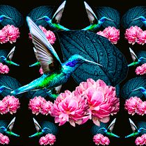 Mon projet du cours : Impression textile avec des techniques numériques. Ilustração tradicional projeto de Isabelle Langlois - 02.05.2021