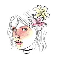 Mon projet du cours : Portrait illustré avec Procreate. Ilustração tradicional projeto de Isabelle Langlois - 04.05.2021