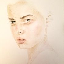My project in Watercolor Portrait from a Photo course. Traditional illustration, and Watercolor Painting project by Sara Vasquez - 05.03.2021
