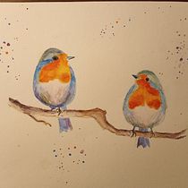Watercolour Birds, Final Project . Painting project by vickihammond09 - 05.03.2021