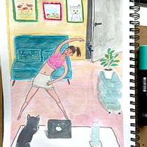 My project in Exploratory Sketchbook: Find Your Drawing Style course. Traditional illustration project by Tetyana Dudka - 05.04.2021