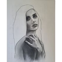 My project in Artistic Charcoal Portraiture: Creating Atmosphere course. Artes plásticas projeto de Dulce Vanasse - 29.04.2021