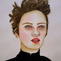 Mi Proyecto del curso: Retrato en acuarela a partir de una fotografía. Traditional illustration, Painting, Drawing, and Artistic Drawing project by Ana Karina Moreno - 05.06.2021