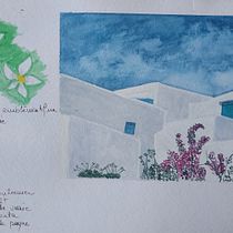 Mon projet du cours : Carnet de voyage à l’aquarelle. Traditional illustration project by christiane barré - 05.07.2021