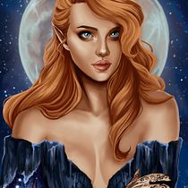 Feyre Archeron  Retratos digitales de fantasía con Photoshop. Desenho de retrato, e Desenho digital projeto de Julieta Valera García - 07.05.2021