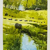 My project in Natural Landscapes in Watercolor course. Een project van Aquarelschilderen van Ravindranath Balakrishnan - 10.05.2021