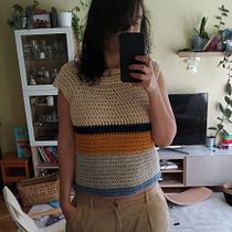 Mi Proyecto del curso:  Top-down: prendas a crochet de una sola pieza. Crochet project by Betapata Seoane - 05.10.2021