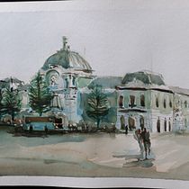 Missione Ibo Island - Mozambique. Watercolor Painting, Sketching, Drawing, Architectural Illustration, Sketchbook & Ink Illustration project by Marcos Nunez - 05.10.2021
