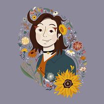 Mi Proyecto del curso: Retrato ilustrado con elementos botánicos. Un progetto di Illustrazione tradizionale, Illustrazione digitale, Illustrazione botanica e Disegno di ritratti di lauraros.c - 10.05.2021