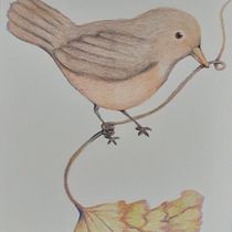 Meu projeto do curso: Ilustração surrealista inspirada na natureza  - "Apego". Traditional illustration, and Drawing project by Susana Garcia - 05.06.2021