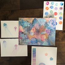 Mon projet du cours : Techniques modernes d’aquarelle. Traditional illustration project by lena_mougel - 05.10.2021