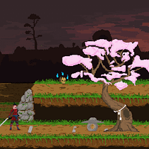 Mi Proyecto del curso: Animación de personajes en pixel art para videojuegos  Samurai Ein Projekt aus dem Bereich Videospiele, Videospielentwicklung, Animation von Figuren und Pixel Art von Uriel Beltran - 11.05.2021